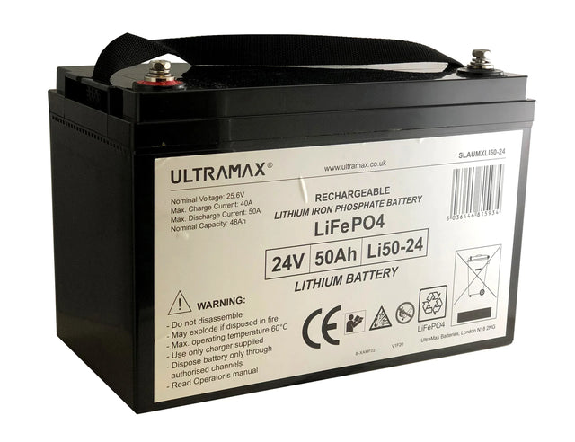 Ultramax 24V 50 Ah LiFePO4 litiumakku - Happy Angler