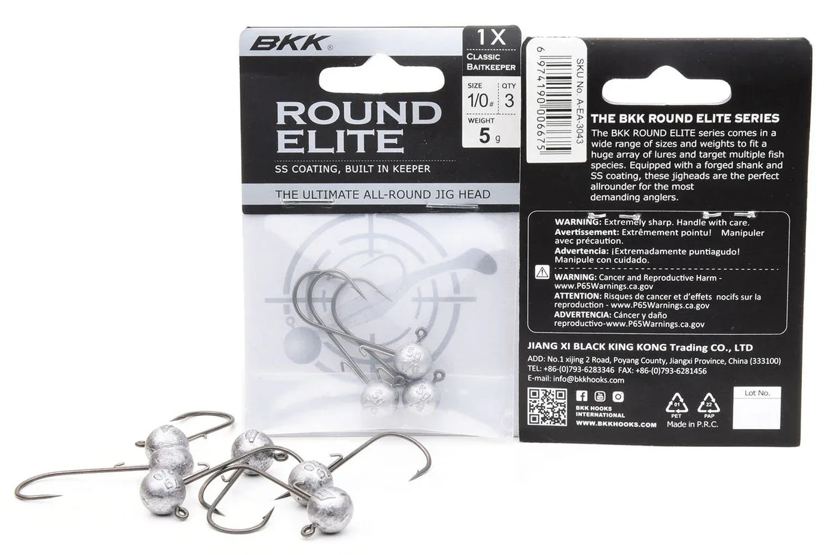 BKK Round Elite Classic 10 g jigipää 3 kpl/pkt - Happy Angler