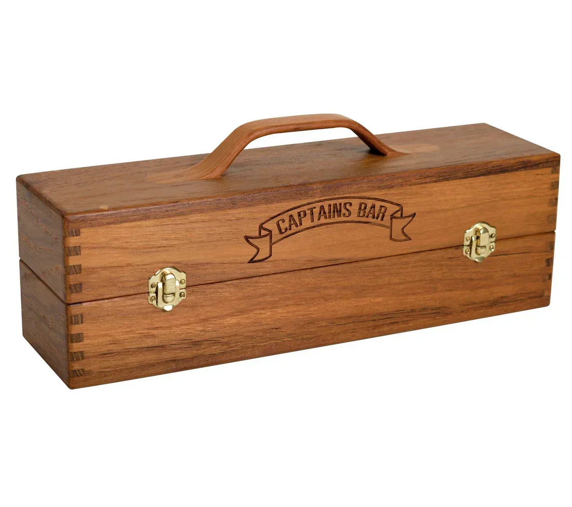 Maritim Kapteenin Baari teak laatikossa - Happy Angler