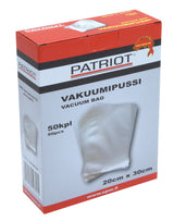 Patriot vakuumipussi 20cm x 30cm 50kpl/pkt - Happy Angler