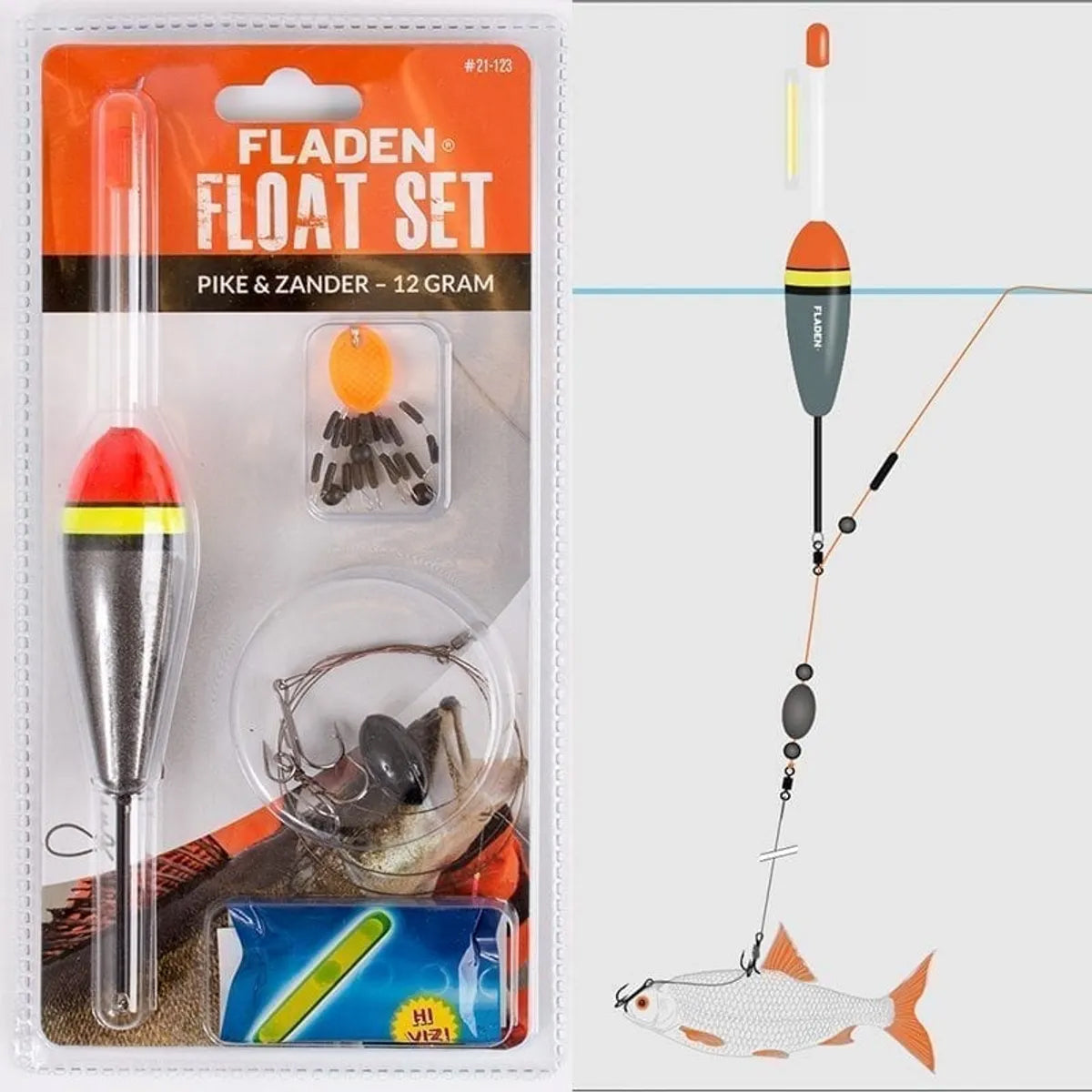 Fladen Pike / Zander Float Set 12 g täkyonkisetti