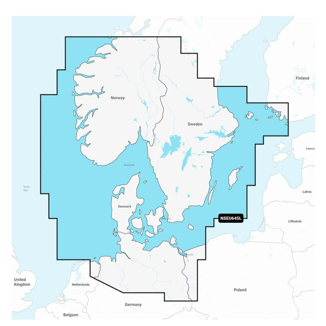 Garmin Navionics Vision+ NSEU645L Skandinavian eteläosa ja Saksan pohjoisosa karttakortti
