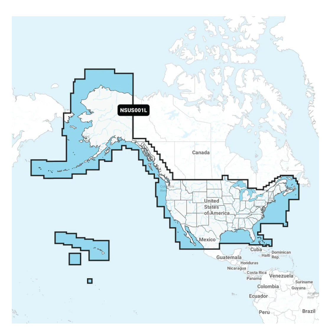 Garmin Navionics+ NSUS001L Yhdysvallat ja Kanadan rannikot karttakortti