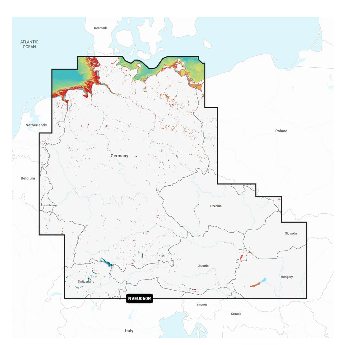 Garmin Navionics Vision+ NVEU060R Saksa, järvet ja joet karttakortti