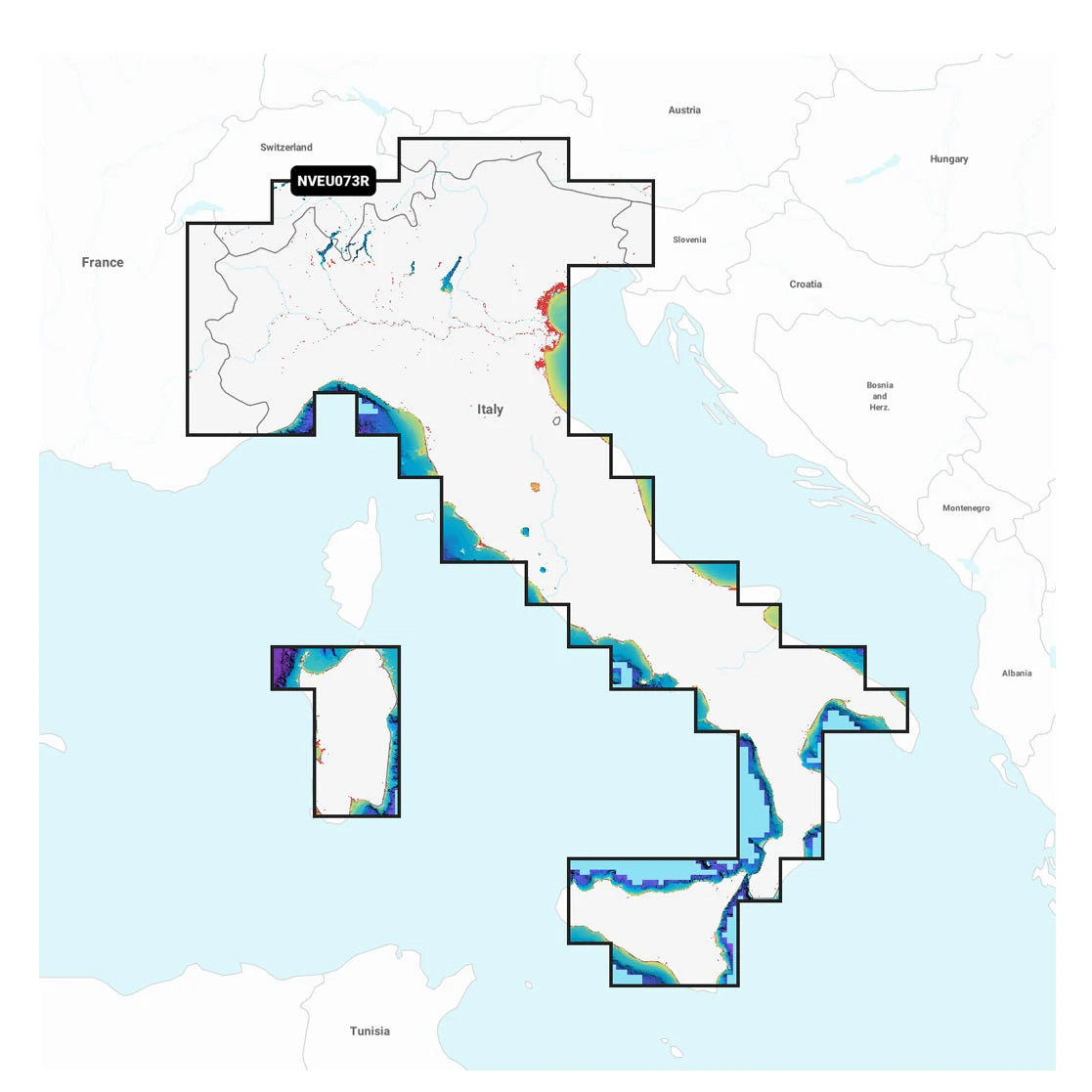Garmin Navionics Vision+ NVEU073R Italia, järvet ja joet karttakortti