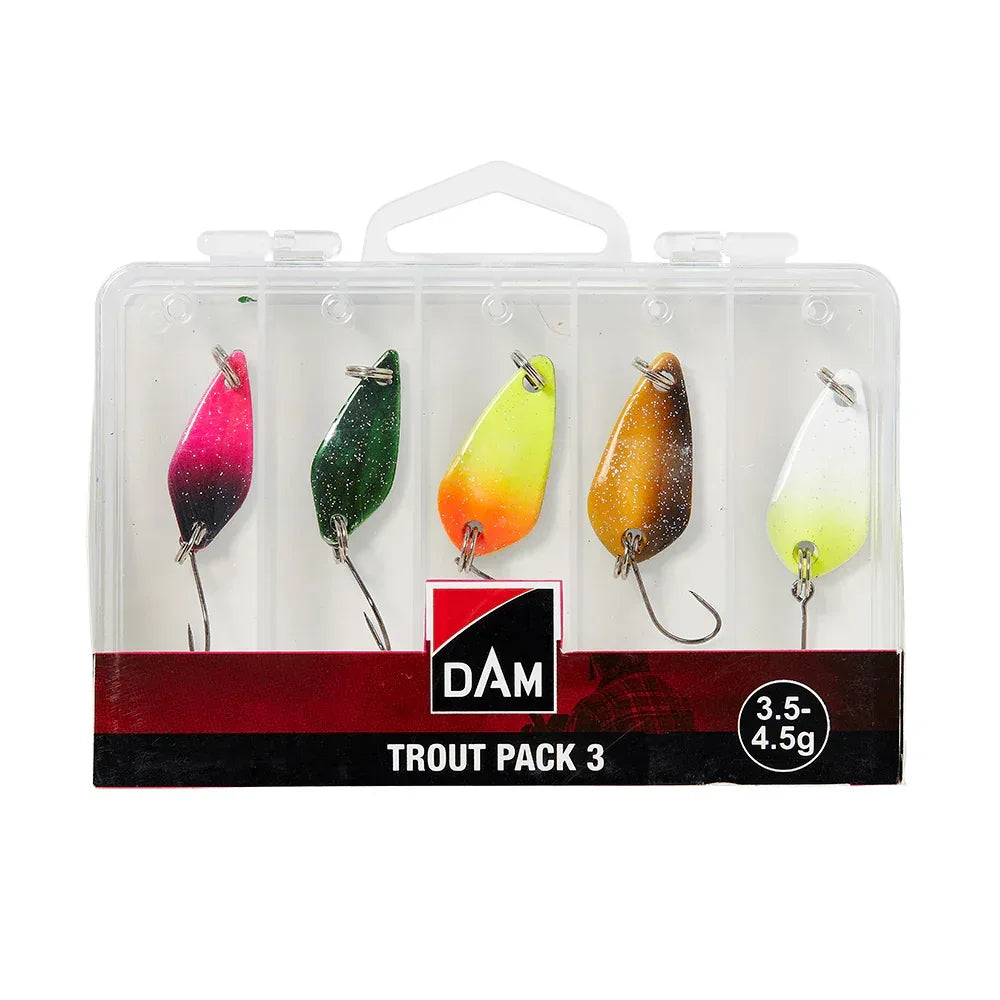 DAM Trout Pack 3,5-4,5 g lusikkalajitelma 5 kpl/pkt - Happy Angler