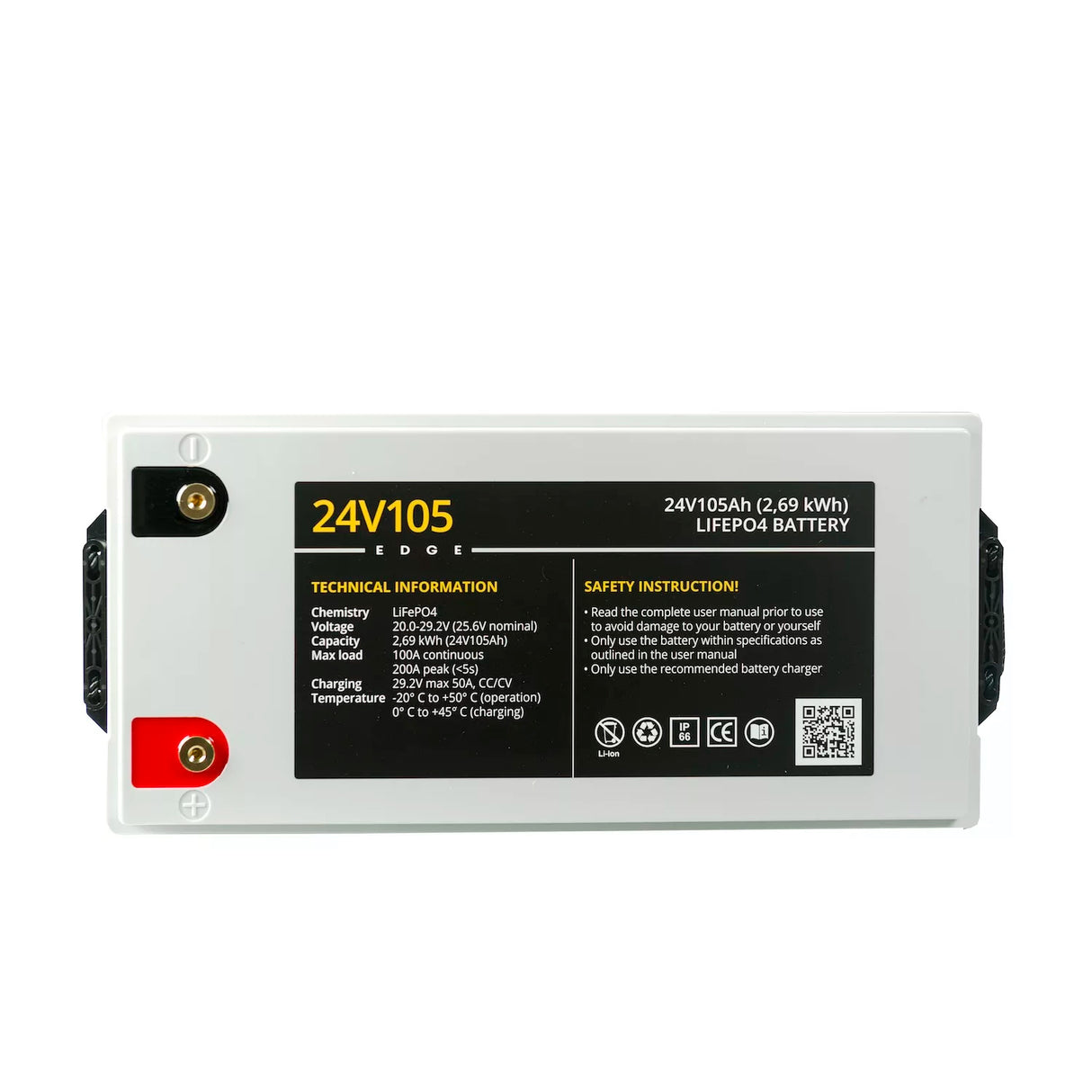 Rebelcell Edge 24V 105 Ah Bluetooth LiFePO4 akku
