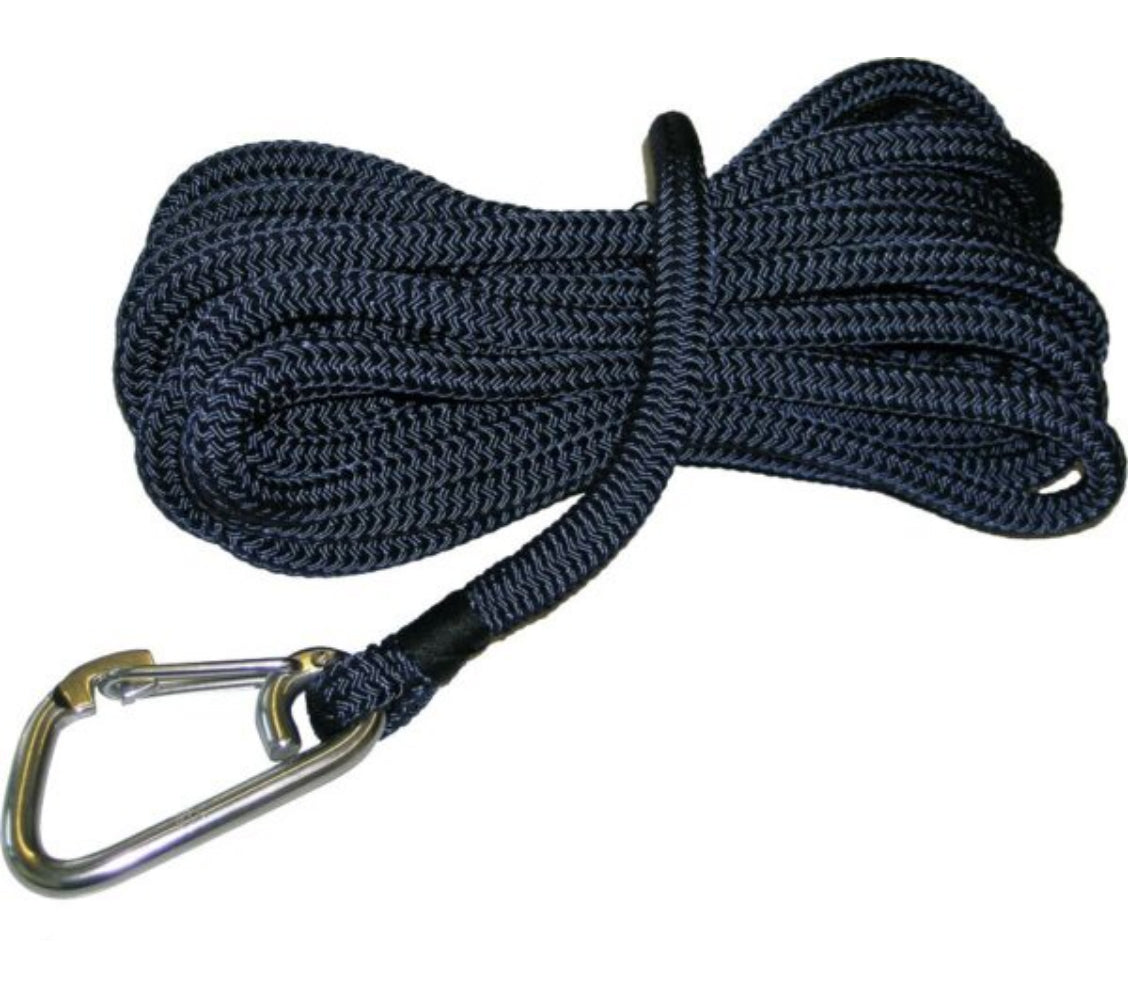 Robline Rio köysi pleissatulla karbiinihaalla 10 m 14 mm