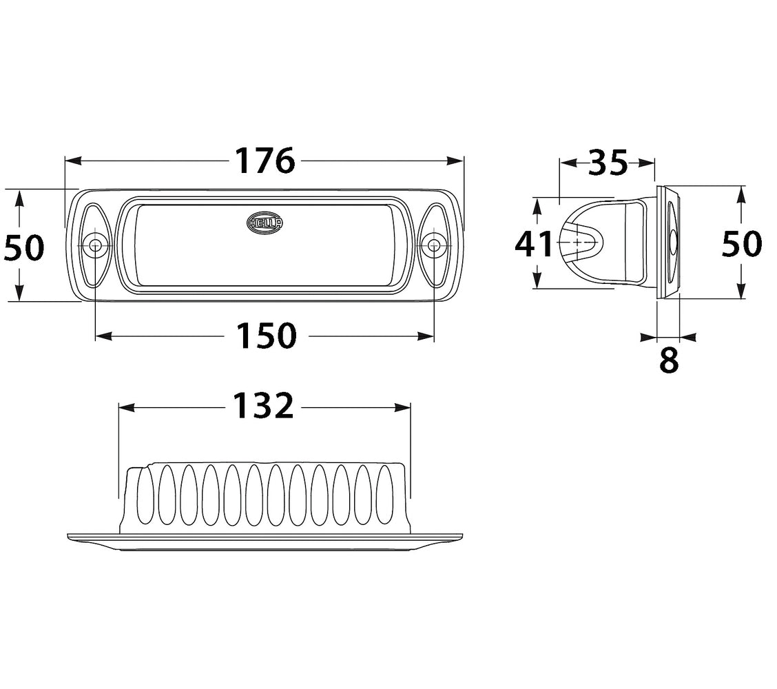 Hella Marine Sea Hawk R LED kansivalo valkoinen