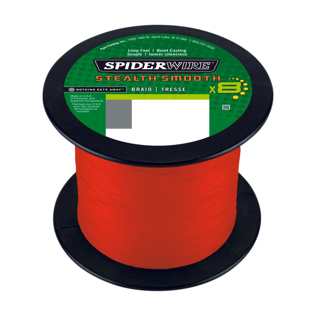 Spiderwire Smooth 8 punainen 2000 m - Happy Angler