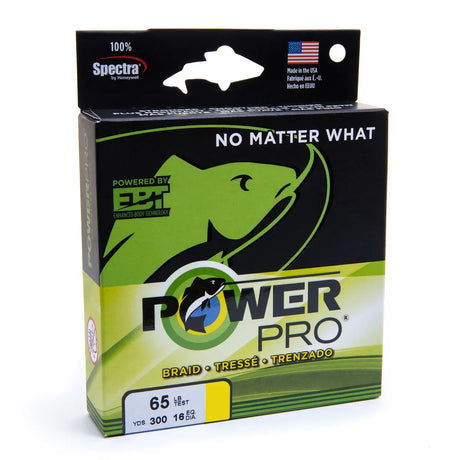 PowerPro keltainen 135 m kuitusiima - Happy Angler