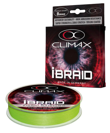 Climax iBraid 135 m chartreuse kuitusiima - Happy Angler