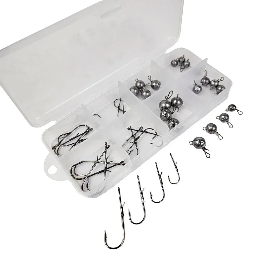 Jasu pikajigipää + pikakoukkulajitelma 20+20kpl/pkt - Happy Angler