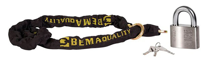 BEMA lukituspaketti 2,5m kettinki + lukko - Happy Angler