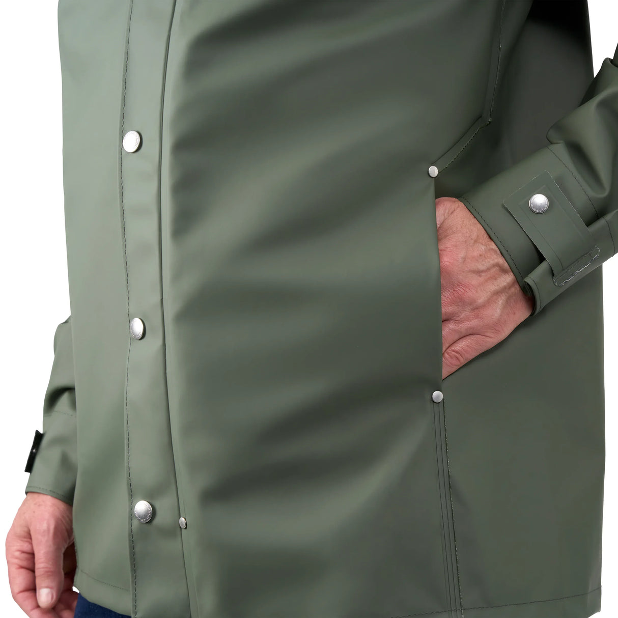 Grundens 1926 Regnkläder Coat Stone Moss sadetakki - Happy Angler